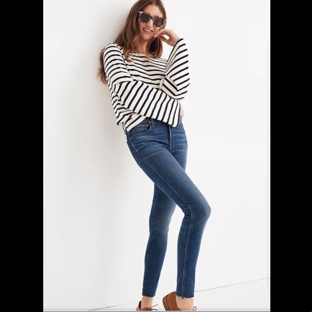 MADEWELL 9” High Rise Skinny Raw Hem J6515 Womens Size 25